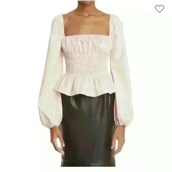 STAUD Long Sleeve Peplum Jules Top Size Large NWT - Picture 5 of 11